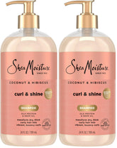 SheaMoisture Shampoo Coconut and Hibiscus,for Thick,Curly Hair,to Cleanse & Hydrate,24 oz,(Pack of 2)