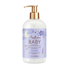 SheaMoisture Baby Shampoo & Bath Milk Manuka Honey & Lavender for Delicate Hair and Skin Nighttime Skin and Hair Care Regimen 13 oz