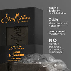 SheaMoisture Bar soap AfricanSoap Soothe & Clarify Skin Soothing and Clarifying bar-soap with 24h shea moisture nutrients for Healthy, Glowing Skin 8 oz (Pack of 8)