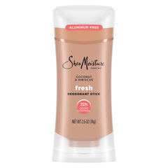 SheaMoisture Deodorant Stick 72h Odor Control Coconut & Hibiscus Fresh Aluminum Free 2.6 oz