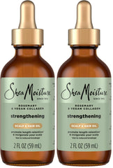 SheaMoisture Strengthening Scalp & Oil Rosemary & Vegan Collagen To Protect The Scalp And Strengthen Hair ScalpBoost Technology For A Cooling Sensation With ScalpBoost Technology 2 Fl Oz,(Pack of 2)