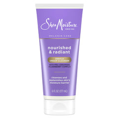 SheaMoisture Melanin Care Gentle Cream Cleanser Nourished & Radiant for Cleansing & Replenishing Skin's Moisture Barrier, with Pro-Ceramides +Elderberry Complex, 6 oz