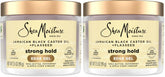 SheaMoisture Edge Control Strong Hold Gel+Flaxseed Jamaican Black Castor Oil Keeps Edges in Place,No Flakes,Infused With Hydrolyzed Corn Starch,Glycerin,Indulgent Scent ParabenFree AntiFrizz Gel 3.5oz