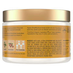 SheaMoisture Deeply Moisturizing Body Butter with Raw Shea Butter, Argan Oil and Pro-Ceramides, Rich Hydration & Healing of Dry Skin, 48H Moisturizing 11.5 oz