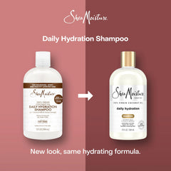 Shea Moisture Daily Hydration Shampoo Virgin Coconut Oil for All Hair Types Sulfate-Free 13 oz
