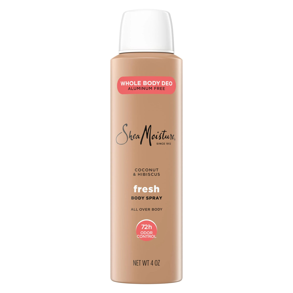 SheaMoisture Whole Body Deodorant Spray Fresh 72h Odor Control Aluminum Free 4 oz