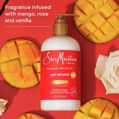 SheaMoisture Curl Stretch Conditioner Kalahari Melon Oil Infused with Hyaluronic Serum, Hydration Hero Deeply Moisturizes and Repairs Damage, for Easy Detangling and Styling 13 Fl Oz