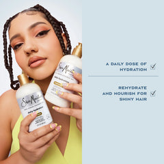 Shea Moisture Daily Hydration Shampoo Virgin Coconut Oil for All Hair Types Sulfate-Free 13 oz