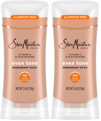 SheaMoisture Deodorant Stick for 72h Odor Control Fresh Aluminum Free 2.6 oz, (Pack of 2)